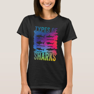 T-shirt Types de requins Biologie marine Créatures marines