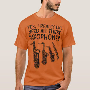 T-shirt Types de saxophone