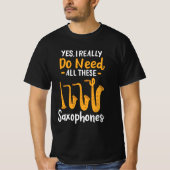 T-shirt Types de saxophone (Devant)