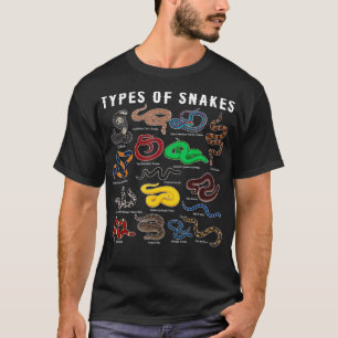 T-shirt Types de serpents SNAKE Espèces Types de serpents