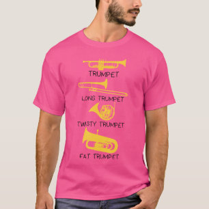 T-shirt Types Drôle De Trompettes Bande Geek Funny Trumpet