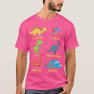 T-shirt Types Of Dinosaurs Dino Identification - Cute Swee