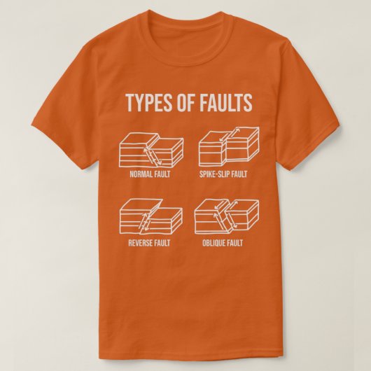 T-shirt Types Of Faults Geologist Geology Lover (Design devant)