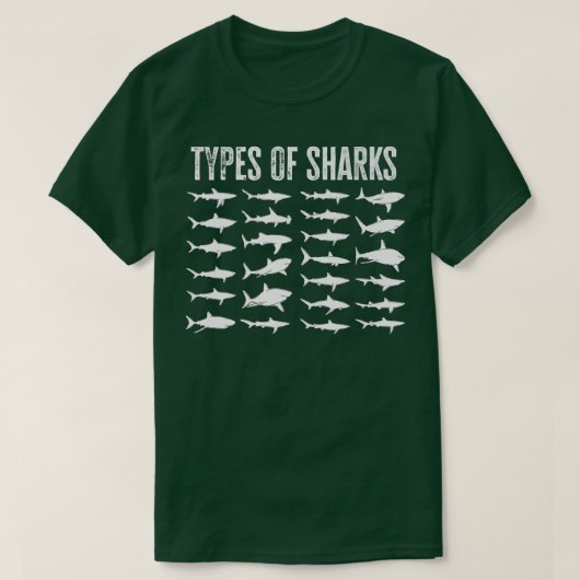 T-shirt Types Of Sharks  (Design devant)