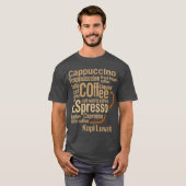 T-shirt Typographic Coffee Cup Design gift (Devant entier)