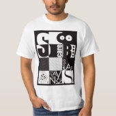 T-shirt Typographie abstraite (Devant)