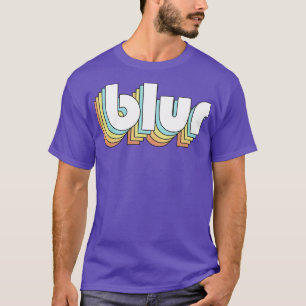 T-shirt Typographie Arc-en-ciel Blur Retro style défraîchi