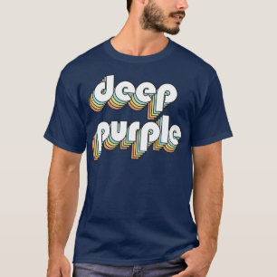 T-shirt Typographie arc-en-ciel profonde violet rétro styl