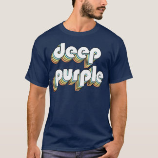 T-shirt Typographie arc-en-ciel profonde violet rétro styl
