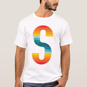 T-shirt Typographie Arc-en-Ciel Rétro Coloré Coucher de So