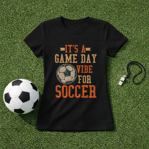 T-shirt Typographie Audacieuse Énergie Foot Jour de Match