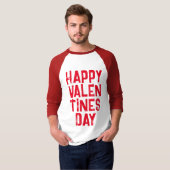 T-Shirt TYPOGRAPHIE BLANCHE ST VALENTIN TENDANCE E (Devant entier)