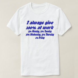 T-shirt Typographie bleue de citation drôle d'effort de tr