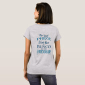 T-shirt Typographie Bleue du Joueur Bunco (Dos entier)