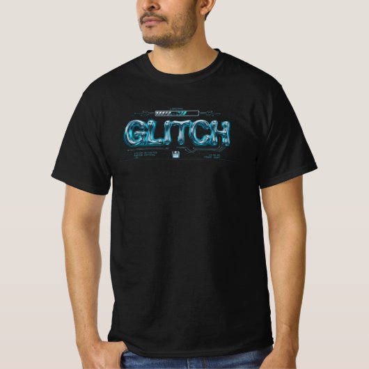 T-shirt Typographie Chrome Liquide (Devant)