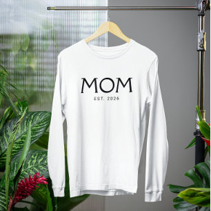 T-shirt Typographie Classique Maman Année de Création