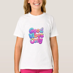 T-shirt Typographie Colorée Cadeau Bonne Vibration Uniquem