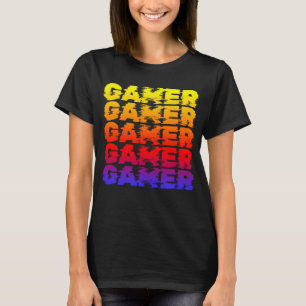 T-shirt Typographie colorée de jeu pour joueur