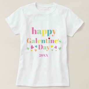 T-shirt Typographie colorée Joyeuse Journée des Galentines