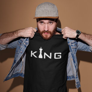 T-shirt Typographie Cool King Joueur d'échecs