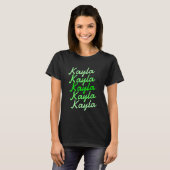 T-shirt Typographie Cool moderne simple Nom (Devant entier)
