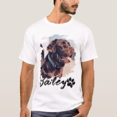 T-shirt Typographie Cool simple et moderne Nom et photo (Devant)