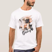T-shirt Typographie Cool simple et moderne Nom et photo (Devant)
