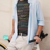 T-shirt Typographie couleur Sport Vélo Noir