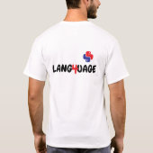 T-shirt Typographie créative "Langue étrangère" (Dos)