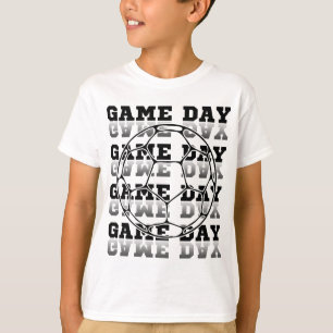 T-shirt Typographie d'amour de football de jour de match