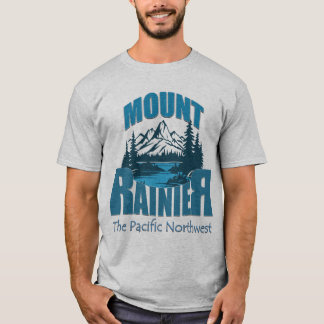 T-shirt Typographie d'aventure Mont Rainier | Conception d