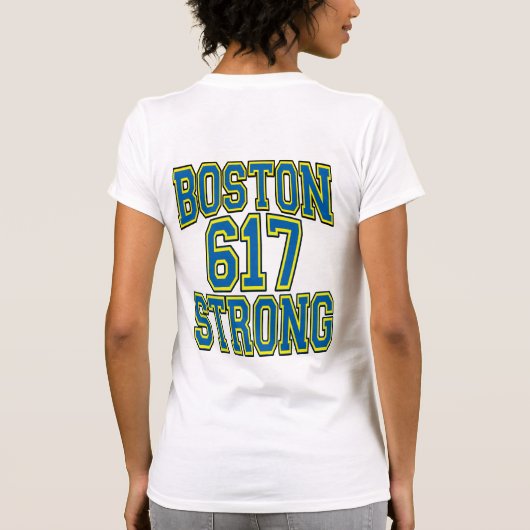 T-shirt Typographie de Boston STRONG 617 (Dos)