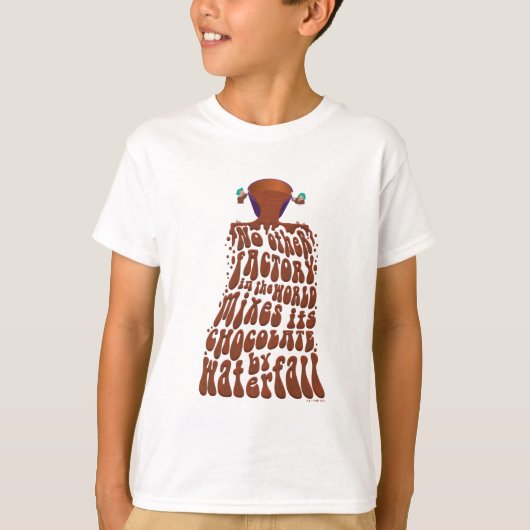 T-shirt Typographie de cascade au chocolat Willy Wonka (Devant)