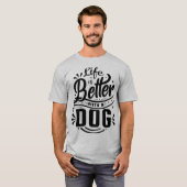 T-shirt Typographie de citation de chien (Devant entier)