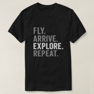 T-shirt Typographie de citation de voyage minimaliste