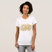T-shirt Typographie de citations d'anniversaire (Devant entier)