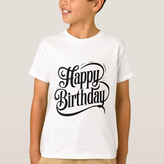T-shirt Typographie de citations d'anniversaire (Devant)