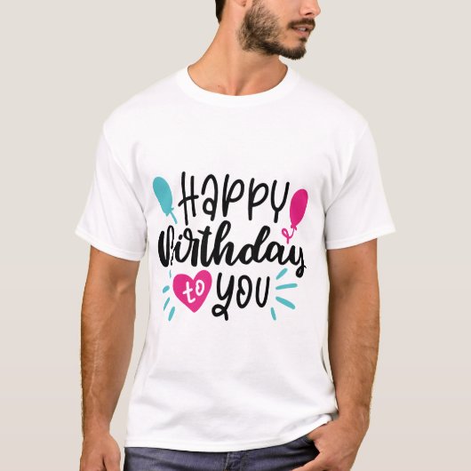 T-shirt Typographie de citations d'anniversaire (Devant)