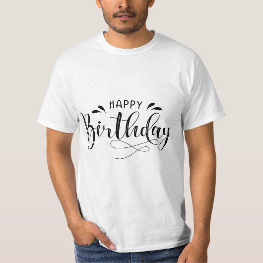T-shirt Typographie de citations d'anniversaire (Devant)