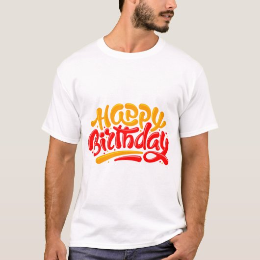 T-shirt Typographie de citations d'anniversaire (Devant)