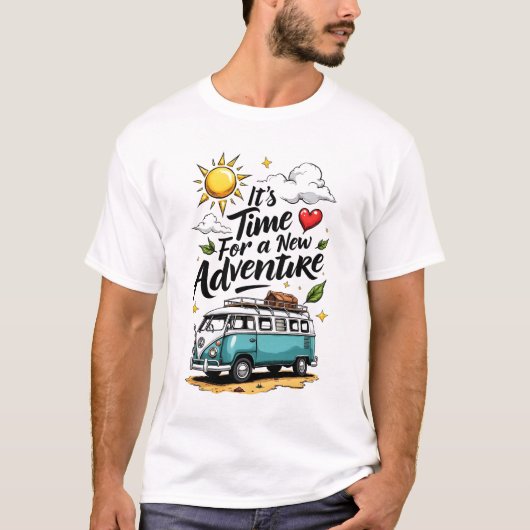 T-shirt Typographie de devis d'aventure tendance (Devant)