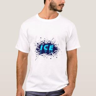 T-shirt Typographie de Graffiti sur Glace Design d'Art de