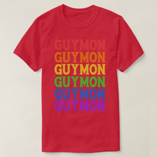 T-SHIRT TYPOGRAPHIE DE GUYMON RAINBOW (Design devant)