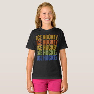 T-shirt Typographie de hockey sur glace