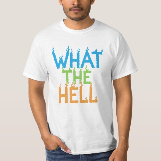 T-shirt Typographie de la flamme de l'enfer (Devant)