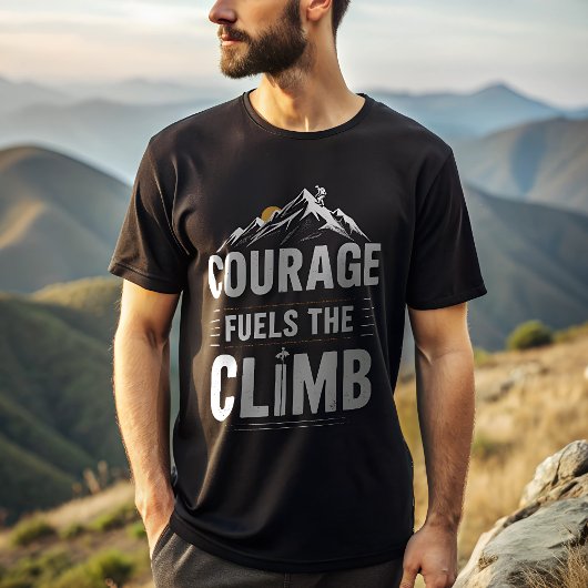 T-shirt Typographie de la montée du courage