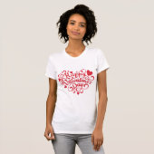 T-shirt Typographie de la Saint-Valentin (Devant entier)