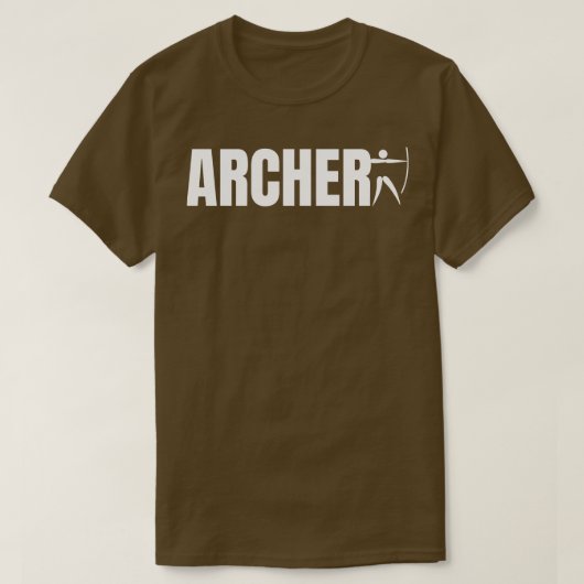 T-shirt Typographie de l'Archer Tir à l'arc Tir à la longu (Design devant)