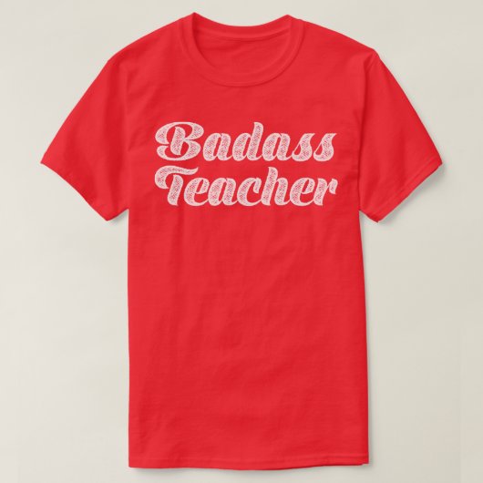 T-shirt Typographie de l'enseignant de Badass (Design devant)