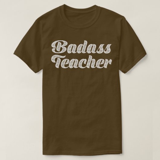 T-shirt Typographie de l'enseignant de Badass (Design devant)